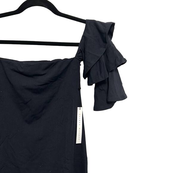 Susana Monaco midnight navy blue with ruffle sleeve size xs NWT - Picture 2 of 5